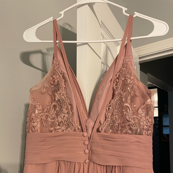 Azazie Bridesmaid dress in the color Dusty Rose - Picture 4 of 12